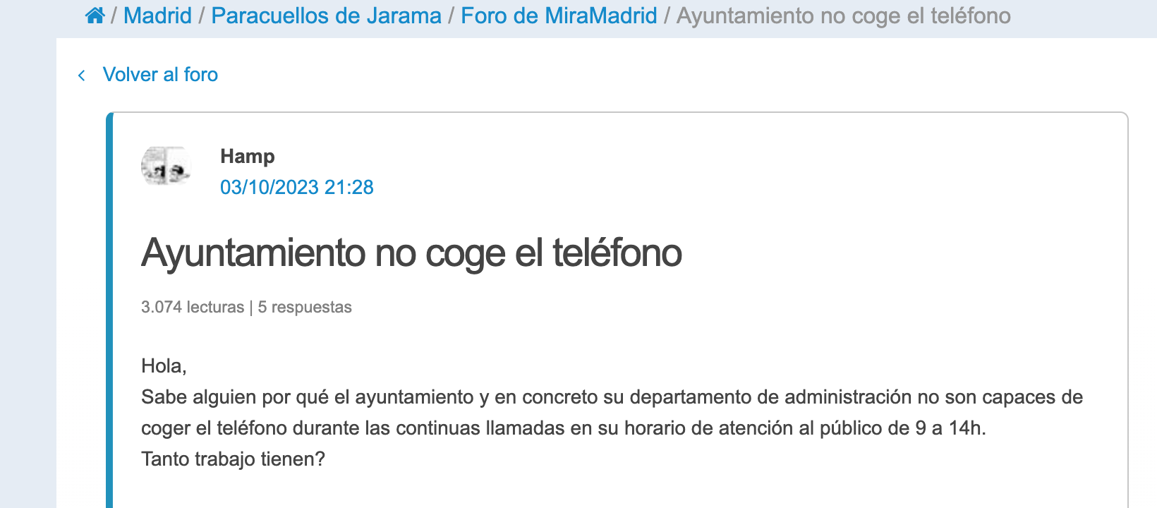 Noticia ayuntamiento atención telefónica