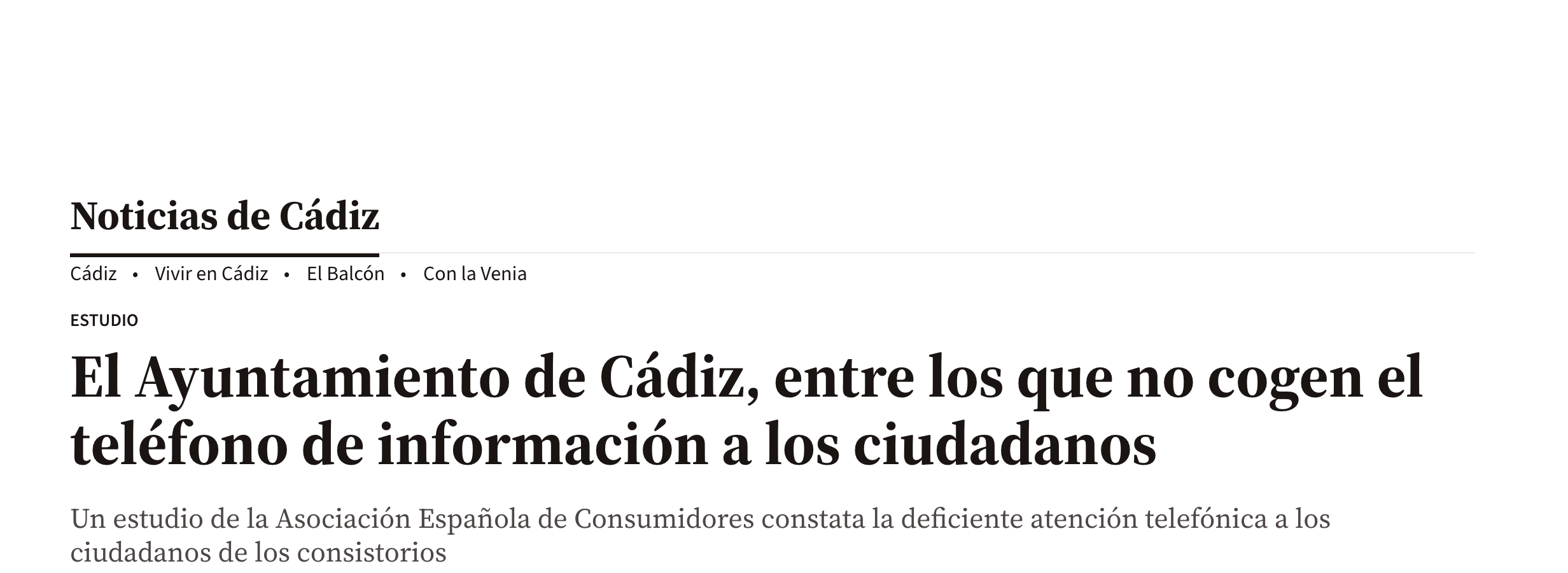 Noticia ayuntamiento atención telefónica