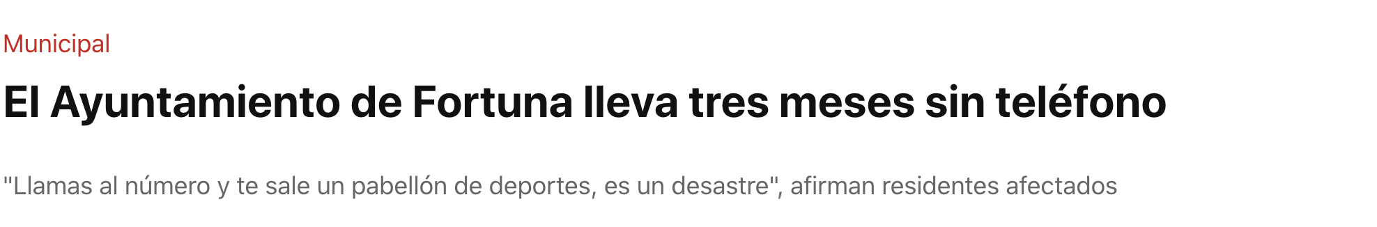 Noticia ayuntamiento atención telefónica